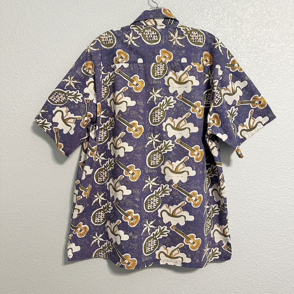 Kahala Men's Large AVI Collection Reverse Print Pullover Hawaiian Shirt Uke - Picture 2 of 8